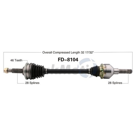 SURTRACK AXLE Cv Axle Shaft, Fd-8104 FD-8104